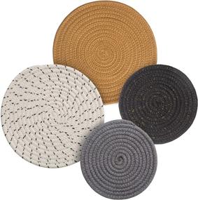 img 4 attached to 🔥 Durable Kitchen Potholders and Trivets - Ideal Size for Hot Utensils and Cookware