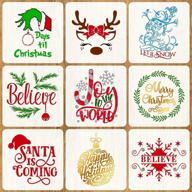 рождественские трафареты для рисования многоразовые шаблоны логотип