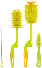 img 4 attached to Set of 4 Silicone Bottle Brushes - Ideal Bottle Cleaner for Bottles, Vases, and Glassware; Perfect for Washing Narrow Neck Containers