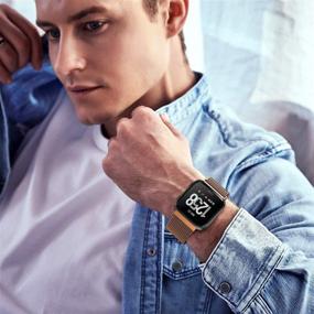 img 2 attached to 🌈 Fitlink Metal Bands for Fitbit Versa/Versa Lite Edition/Versa 2 Smart Watch - Women and Men, Multi-Color Multi-Size (Coffee, Small)