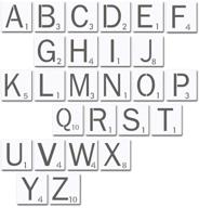 🎨 26-piece 5 inch scrabble tile stencil letters set - reusable wall decor stencils for painting signs, diy craft projects, and artwork - scrabble stencil template for improved seo logo