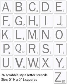 img 3 attached to 🎨 26-Piece 5 Inch Scrabble Tile Stencil Letters Set - Reusable Wall Decor Stencils for Painting Signs, DIY Craft Projects, and Artwork - Scrabble Stencil Template for Improved SEO