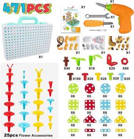 img 3 attached to 🧩 Enhanced Learning and Fun with WISESTAR Drill Puzzle Toy 471PCS