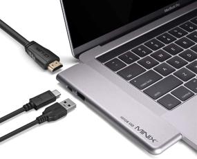 img 4 attached to MINIX NEO SD4 USB-C Мультипортовый накопитель SSD 480 ГБ для Apple MacBook Air/Pro, HDMI 4K@60 Гц, Thunderbolt 3, USB 3.0 от MINIX – серый космос.