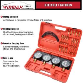 img 3 attached to 🔧 WINMAX TOOLS AUTOMOTIVE Carburetor Synchronizer & Adjustment Tool Kit – Vacuum Gauge Set for Gs Kz 550 650 750