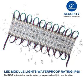 img 1 attached to 🏪 WICHEMI 100ft Storefront Lights - 200 Pieces LED Module for Signs, 3 Led 5050 SMD RGB Window Strip Light, Super Bright, Waterproof, Business Decorative Light, Store Storefront LED Light Modules