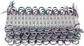 img 4 attached to 🏪 WICHEMI 100ft Storefront Lights - 200 Pieces LED Module for Signs, 3 Led 5050 SMD RGB Window Strip Light, Super Bright, Waterproof, Business Decorative Light, Store Storefront LED Light Modules