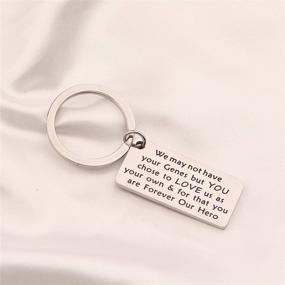 img 3 attached to 👨 FEELMEM Step Dad Keychain: Thoughtful Father's Day and Birthday Gift Idea for Step Fathers – From Wife, Daughter, Son, and Kids