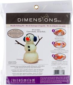 img 3 attached to 🐇 Crafting a Winter Wonderland: Dimensions Snowman Felt Animals Needle Felting Kit