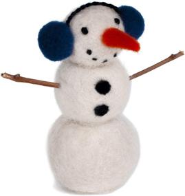 img 4 attached to 🐇 Crafting a Winter Wonderland: Dimensions Snowman Felt Animals Needle Felting Kit