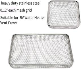 img 1 attached to 🚿 Stainless Steel Mesh RV Water Heater Vent Cover with Installation Tool - Optimized Flying Insect Screen for RV Furnaces