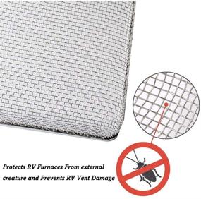 img 2 attached to 🚿 Stainless Steel Mesh RV Water Heater Vent Cover with Installation Tool - Optimized Flying Insect Screen for RV Furnaces