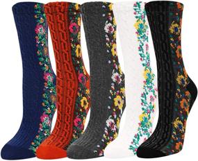 img 4 attached to ZMART Зимние теплые носки со старинной рисункой, Новогодние носки - набор из 5 пар для женщин и девочек