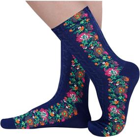 img 1 attached to ZMART Зимние теплые носки со старинной рисункой, Новогодние носки - набор из 5 пар для женщин и девочек