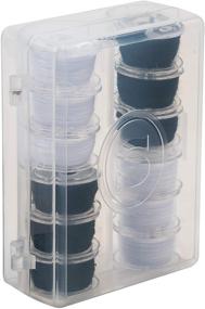 img 3 attached to SINGER 42145 Class 15 Black & White Threaded Bobbins - 12 Count: Multi-color Thread Set