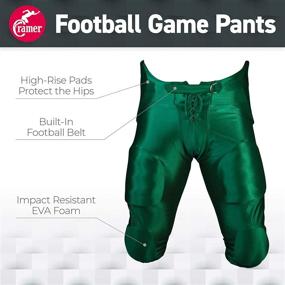 img 1 attached to 🏈 Cramer Football Game Pants: 7-Pad Protection for Hip, Tailbone, Thigh