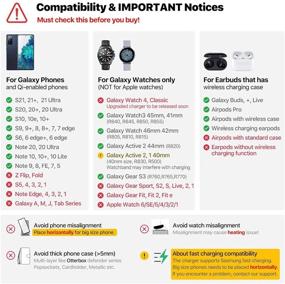 img 3 attached to Беспроводное зарядное устройство Intoval: Быстрая зарядка для телефона Samsung Galaxy, часов и наушников - Note 20/Note 10/S21/S20, часов Watch 3/Galaxy 46/42 мм/Active 2/Gear S3, наушников Galaxy Buds+/Live (S3, черный)