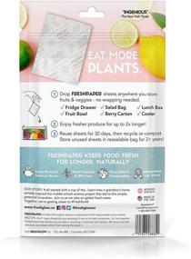 img 4 attached to 🥬 FRESHPAPER: Reusable Food Saver Sheets for Produce, Extending Freshness 2-4x Longer, 8 Sheets (1 Pack), Made in the USA by The FRESHGLOW Co