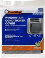 🌬️ frost king ac2h outside window air conditioner cover 18x27x16 - fits up to 10,000 btu - 6 mil - gray logo