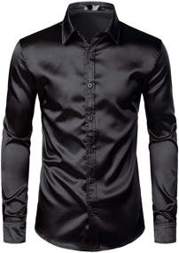 img 3 attached to ZEROYAA Luxury Button ZLCL14 White X Large Men's Clothing: Elevate Your Style with Opulent Comfort