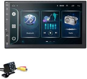 img 4 attached to 🚗 7 Inch Android 9.0 hizpo Car Navigation Double Din - Supports Mirror-Link, Bluetooth, WiFi, 4G, TPMS, Steering Wheel Control - comes with Free Rear View Camera