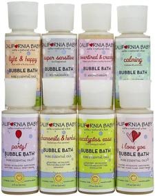 img 4 attached to California Baby Bubble Bath Tote Sampler Pack: 8 Pc Set with Pure Essential Oils & Aromatherapy for Kids - Eucalyptus, Calming, Super Sensitive, Chamomile & More!