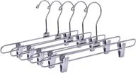 👖 pack of 8 heavy duty metal swivel hook skirt pants trouser hangers - high quality логотип