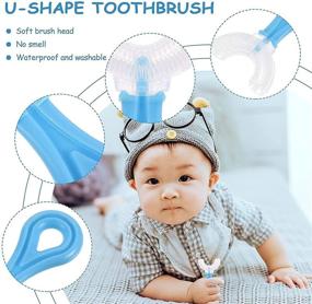 img 2 attached to 🦷 2Pcs Kids U-Shaped Toothbrush: Food Grade Silicone Brush Head, 360° Oral Teeth Cleaning for Toddlers and Children (Aged 2~6)