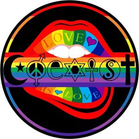 img 4 attached to Coexist LGBT Lips Sticker Equality