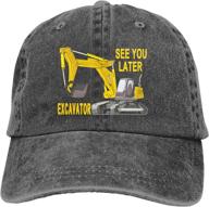 🧢 washed vintage nvjui jufopl boys' see you later excavator baseball cap: a funny dad hat perfect for every adventure logo