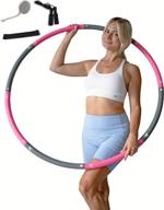 🔥 zrihen lion weighted hula hoop for effective weight loss - adjustable and soft foam 2lb hoola hoop for burning calories, exercise band and jumping rope set логотип