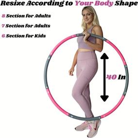 img 1 attached to 🔥 ZRIHEN LION Weighted Hula Hoop for Effective Weight Loss - Adjustable and Soft Foam 2lb Hoola Hoop for Burning Calories, Exercise Band and Jumping Rope Set