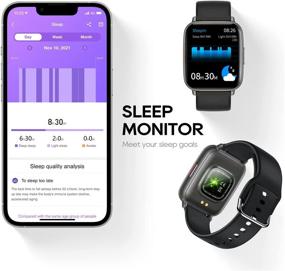 img 2 attached to Смарт-часы MorePro Fitness Tracker для мужчин и женщин, Мониторинг сердечного ритма и сна📈, Активность с трекером кровяного давления, шагов и калорий, Водонепроницаемые iOS и Android смарт-часы.