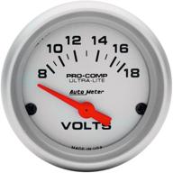 автомобильный измерительный прибор auto meter 4391 ultra-lite electric voltmeter gauge, обычный размер 2.3125 дюйма. логотип