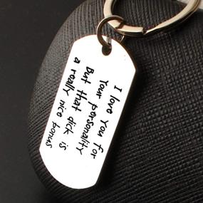 img 1 attached to Boyfriend Husband Couples Promise Keychain Men's Accessories
