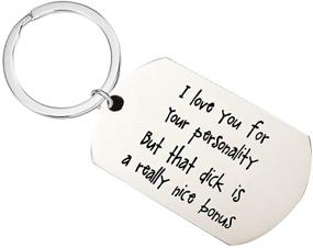 img 3 attached to Boyfriend Husband Couples Promise Keychain Men's Accessories