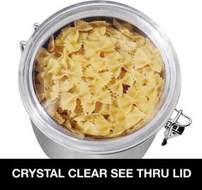 img 1 attached to 🔒 Oggi 150-ounce Stainless Steel Airtight Canister: Clear Acrylic Lid & Locking Clamp - Organize and Preserve Your Ingredients with Efficiency