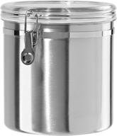 🔒 oggi 150-ounce stainless steel airtight canister: clear acrylic lid & locking clamp - organize and preserve your ingredients with efficiency логотип