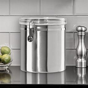 img 3 attached to 🔒 Oggi 150-ounce Stainless Steel Airtight Canister: Clear Acrylic Lid & Locking Clamp - Organize and Preserve Your Ingredients with Efficiency