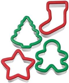 img 2 attached to 🍪 Набор из 4 печеньев Holiday Grippy от Wilton: улучшите свою праздничную выпечку с этим набором!