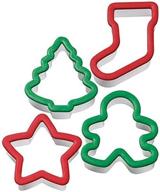 🍪 набор из 4 печеньев holiday grippy от wilton: улучшите свою праздничную выпечку с этим набором! логотип