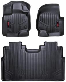 img 4 attached to 🚗 Black M-51512 Floor Liners for 2015-2021 F150 SuperCrew by Rough Country