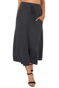 img 3 attached to 👗 High Waist Flared Skirt with Pockets for Women - DJT FASHION's Pleated Midi Skirt