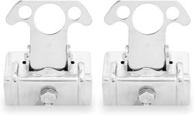 img 4 attached to Bully WTD-823 Truck Bed Accessories: Stainless Steel Cargo Tie-down Clamps (Pair) with Adjustable Rubber Mounts, Designed to Fit a Variety of Bed Rails - Compatible with Chevy, Dodge RAM, Ford, GMC, Toyota Trucks, and More