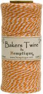 ๐งต hemptique bts2org-w baker's twine spool, orange and white: the perfect craft supply for baking and more! logo