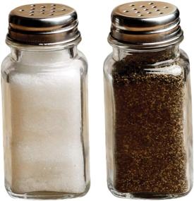 img 1 attached to Circleware Yorkshire Salt and Pepper Shakers: 2-Piece Set for Home and Kitchen Utensils (2.85 oz Plain) - Stylish Seasoning Must-Haves!