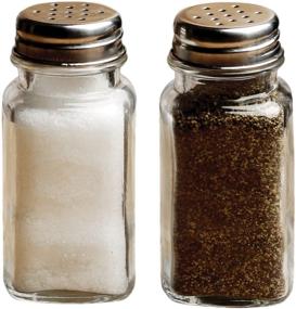 img 4 attached to Circleware Yorkshire Salt and Pepper Shakers: 2-Piece Set for Home and Kitchen Utensils (2.85 oz Plain) - Stylish Seasoning Must-Haves!