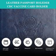 leather passport holder vaccination travel travel accessories and passport covers logo