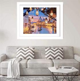 img 3 attached to 🎨 Night Venice - COLORMAIZE DIY Paint by Numbers Kit 16"x 20", Creases-Free Oil Painting Canvas, Acrylic Paints & Brushes Included, for Kids & Adults