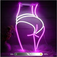 👯 solidee creative adjustable brightness wall neon light decor for bedroom - thighs girl neon signs usb plug pink and white led signs for party bar beer home living room логотип